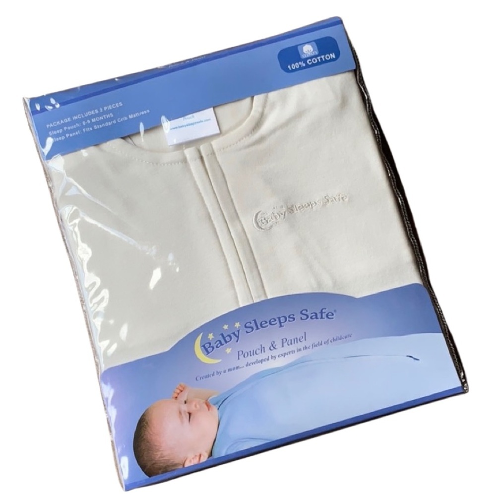 BABY SLEEPS SAFE Cream Pouch & Panel 2 Piece Set